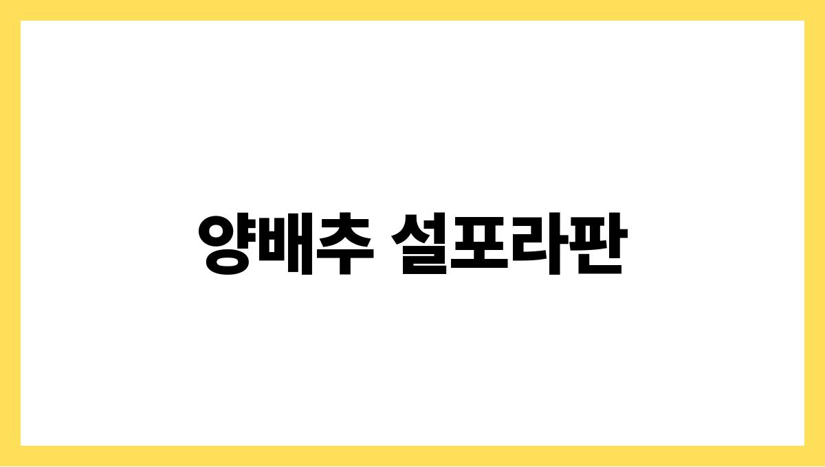 양배추 설포라판