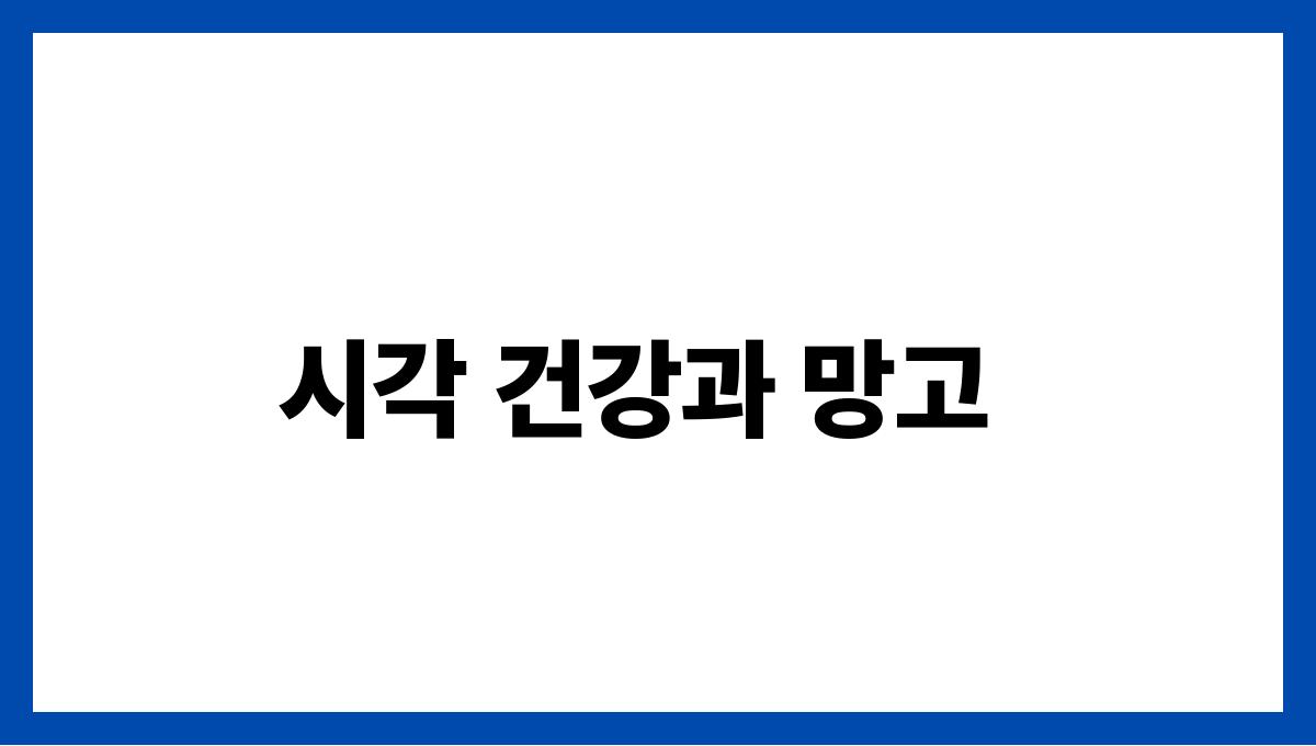 망고 비타민A 시각 건강과 망고